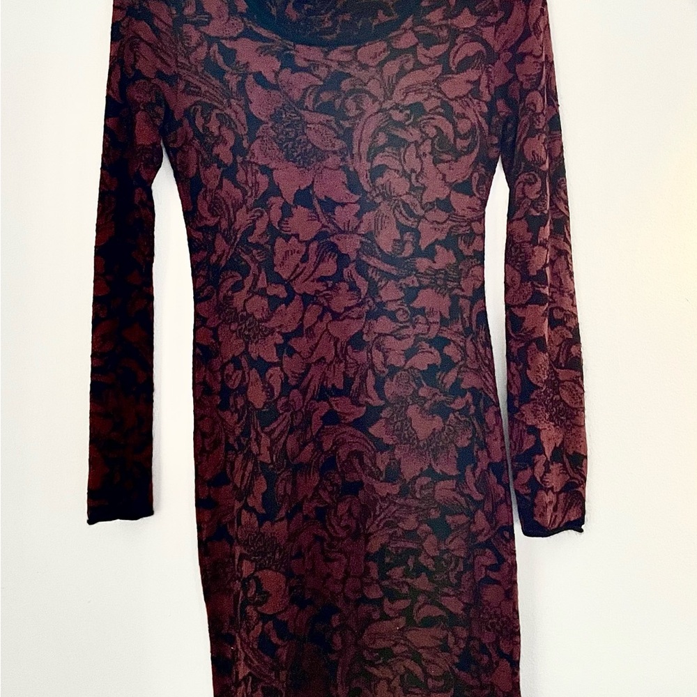 Elegant Floral Long Sleeve Dress